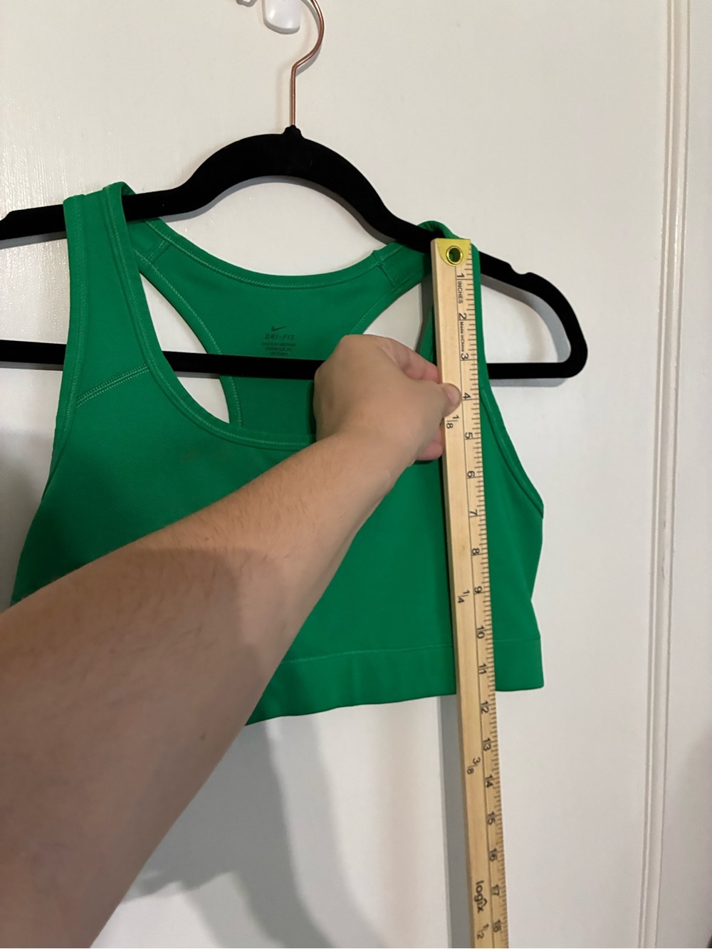 Nike Green Racerback Dri-FIT Sports Bra with Black Swoosh - Picture 5 of 12